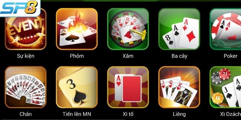 Nhà cái SP8BET mang cung cấp nhiều game bài thú vị